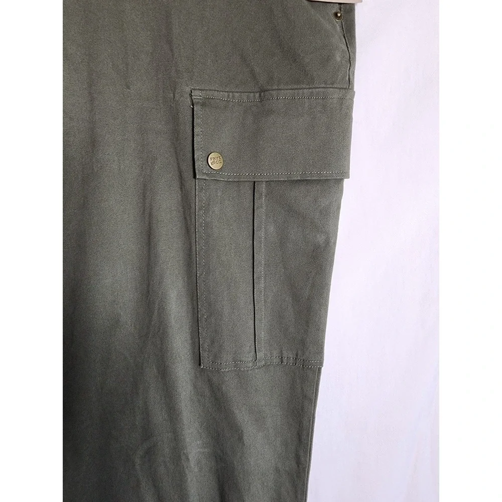 Frye & Co NWT 46x32 Cargo Pants Olive Green Stretch Utility Workwear Gorpcore - Picture 5 of 6
